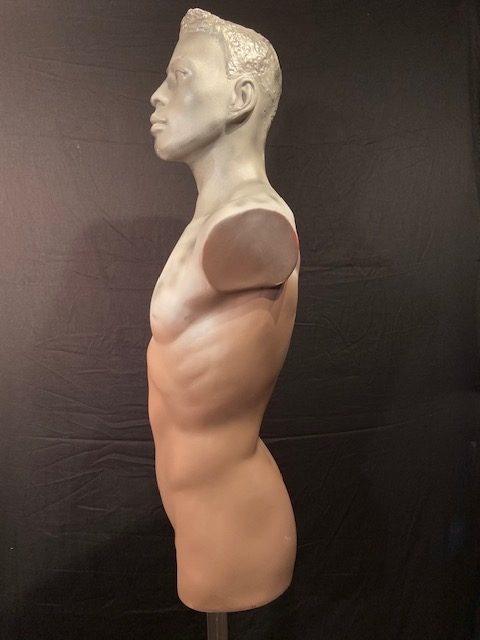 Vintage mannequin mannen torso handgemaakt Aad Verboom #006