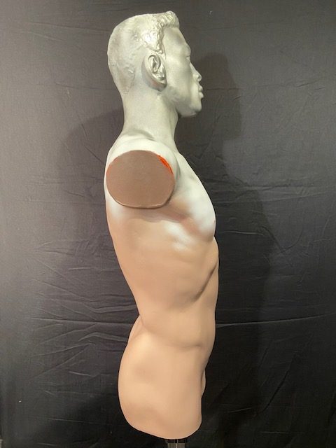 Vintage mannequin mannen torso handgemaakt Aad Verboom #006