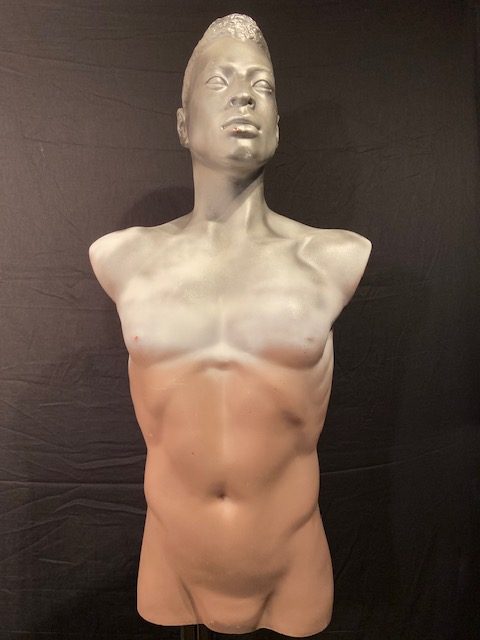 Vintage mannequin mannen torso handgemaakt Aad Verboom #006