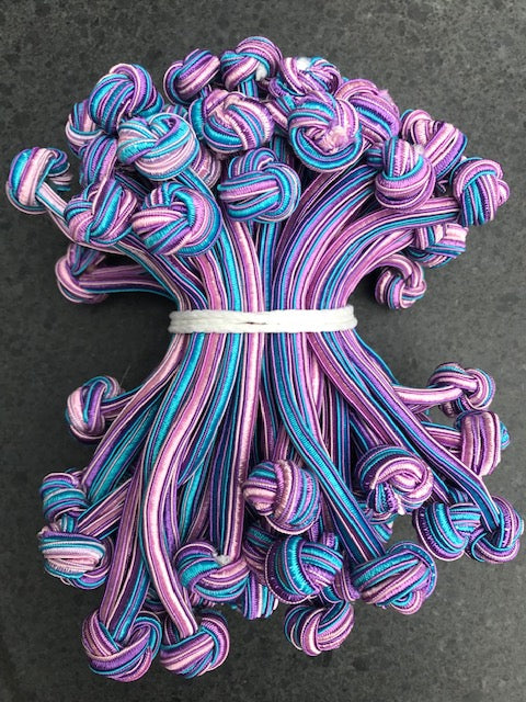 Haar elastieken geknoopt , knotted elastic hair ties #007