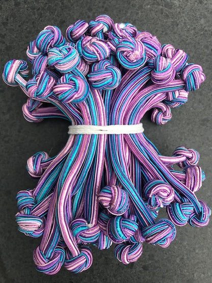 Haar elastieken geknoopt , knotted elastic hair ties #007