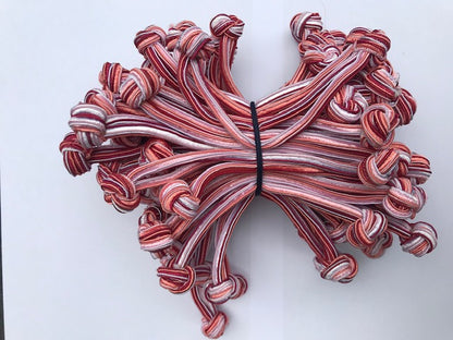 Haar elastieken geknoopt , knotted elastic hair ties #003